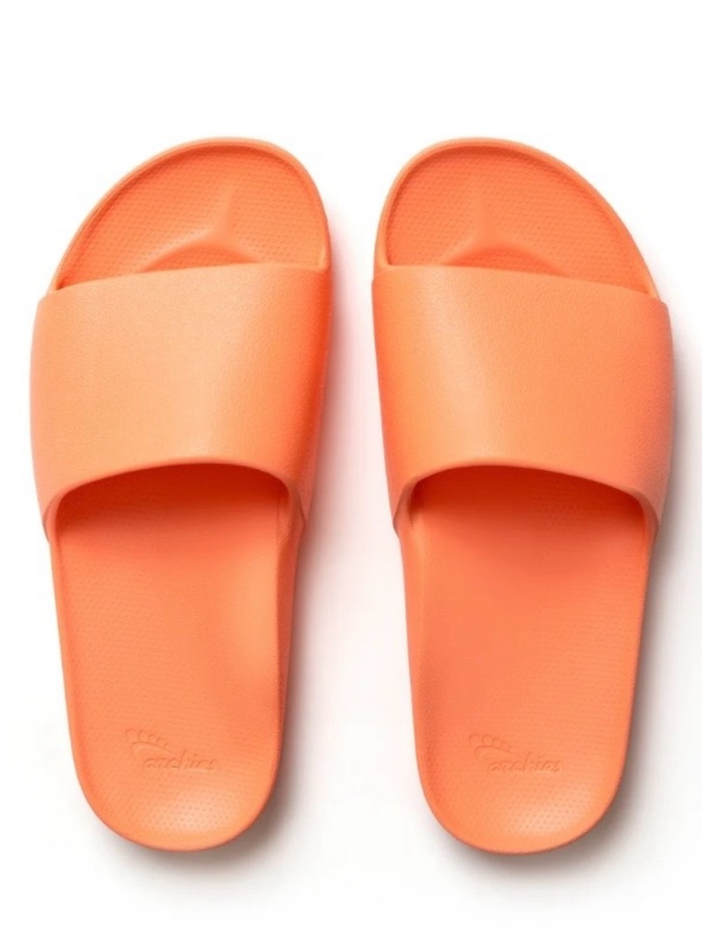 Slide Sandals for Women - Coral Orange Comfort Slides